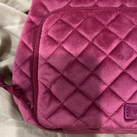 Vera Bradley Breast Cancer Awareness velour zippered compact organizer mauve - Picture 3 of 9